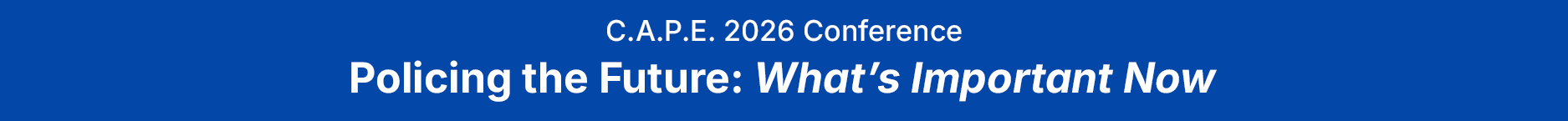 CAPE Website 2026 Conference Title Only Banner