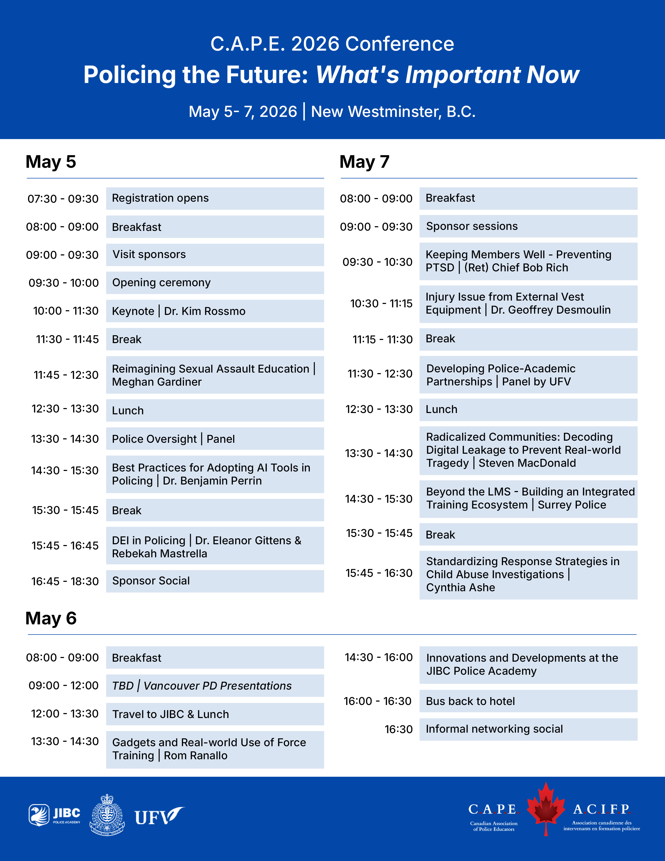CAPE 2026 Agenda Draft
