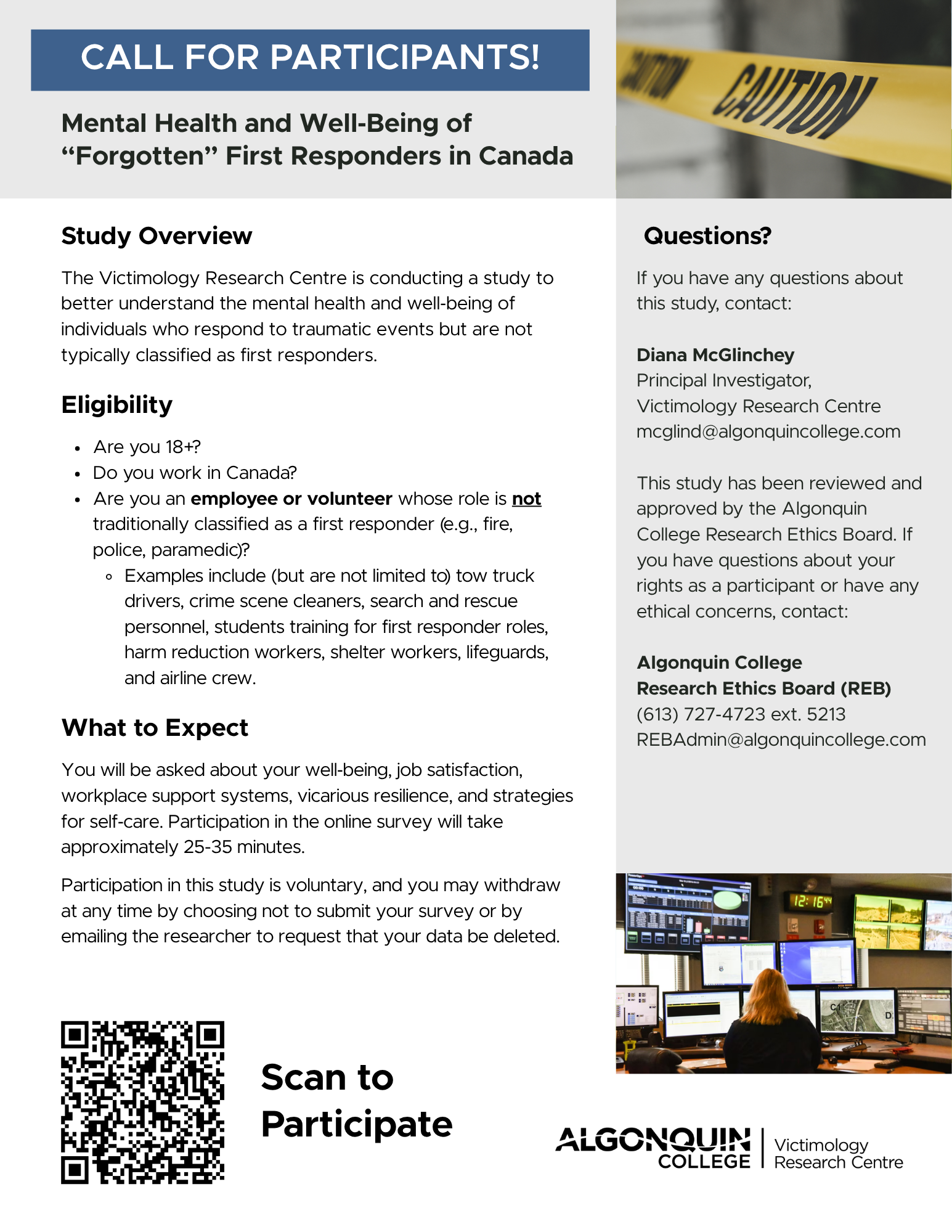 Forgotten First Responders - Recruitment poster